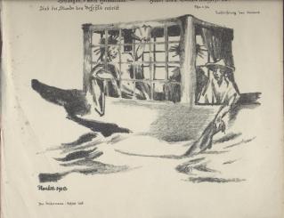 O mein Heimatland, Gedicht von Thu-fu, mit einer Lithographie. Aus: Der Bildermann. Steinzeichnungen fürs deutsche Volk. Erster Jahrgang, Heft 15: 5.November 1916, Beilage Achtes Lied. 