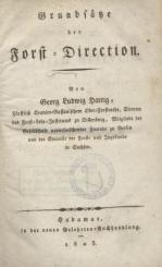Grundsätze der Forst-Direction. 