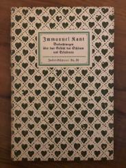 Beobachtungen über das Gefühl des Schönen und Erhabenen. 16.-25. Tsd. 