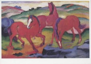 Die roten Pferde. The Red Horses. Les Chevaux rouges, 1911 