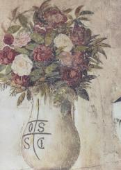 Blumenstrauß in Vase. Das letzte Abendmahl. The last Supper. La derniere Cene, detail, 1480 