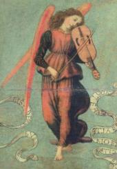 Fiedel spielender Engel (Ausschnitt), ca. 1480 